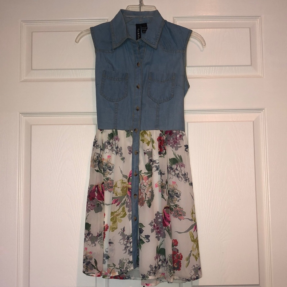 FUN & FLIRT - Demin and Floral Dress
